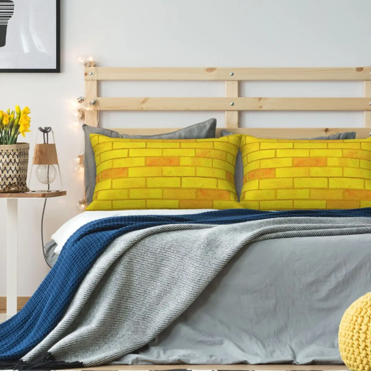 Yellow Brick Road Rectangle Linen Pillowcase Cushion Cover Polyester Decorative Bedroom Home Comfort Throw Pillow