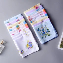 3x Vintage Assorted Floral Print Cotton Handkerchiefs Ladies Hankies Pocket Square Hanky Ladies for Bride Bridesmaids