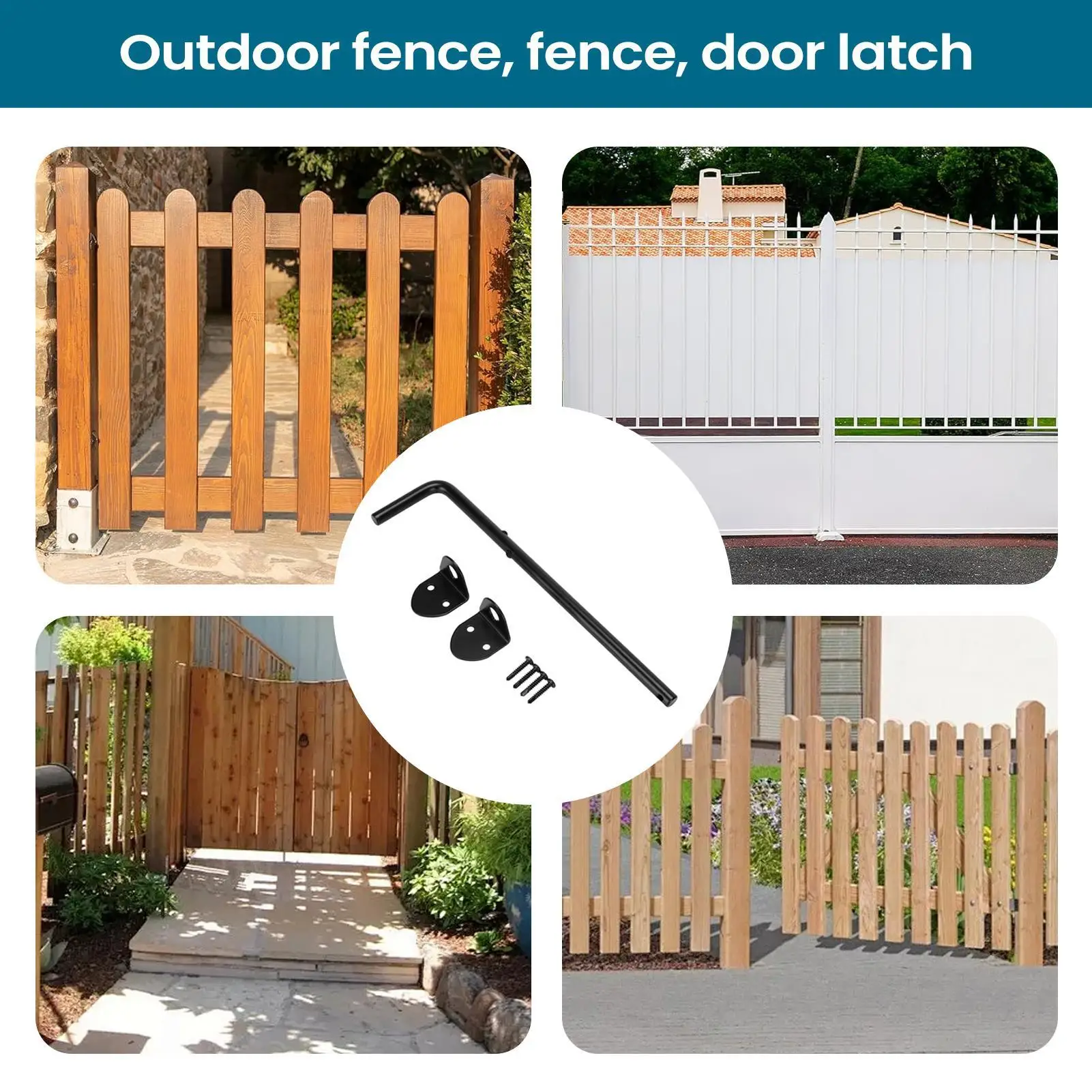 

Farm Gate Latch 12 Inch Hinges Bar Gate Ground Latch For Pool Trailer Farm Child Boat Garden