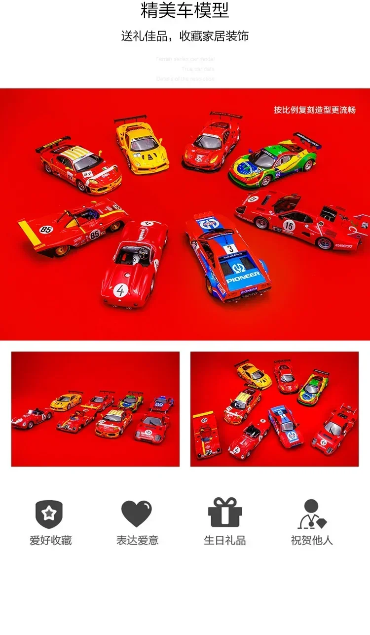 1/43 Bburago Ferrari 250 Testa Rossa 1959 WRC Ferrari Car Model Alloy Die-cast Sports Car Collection Car Toys Racing Kids Gifts