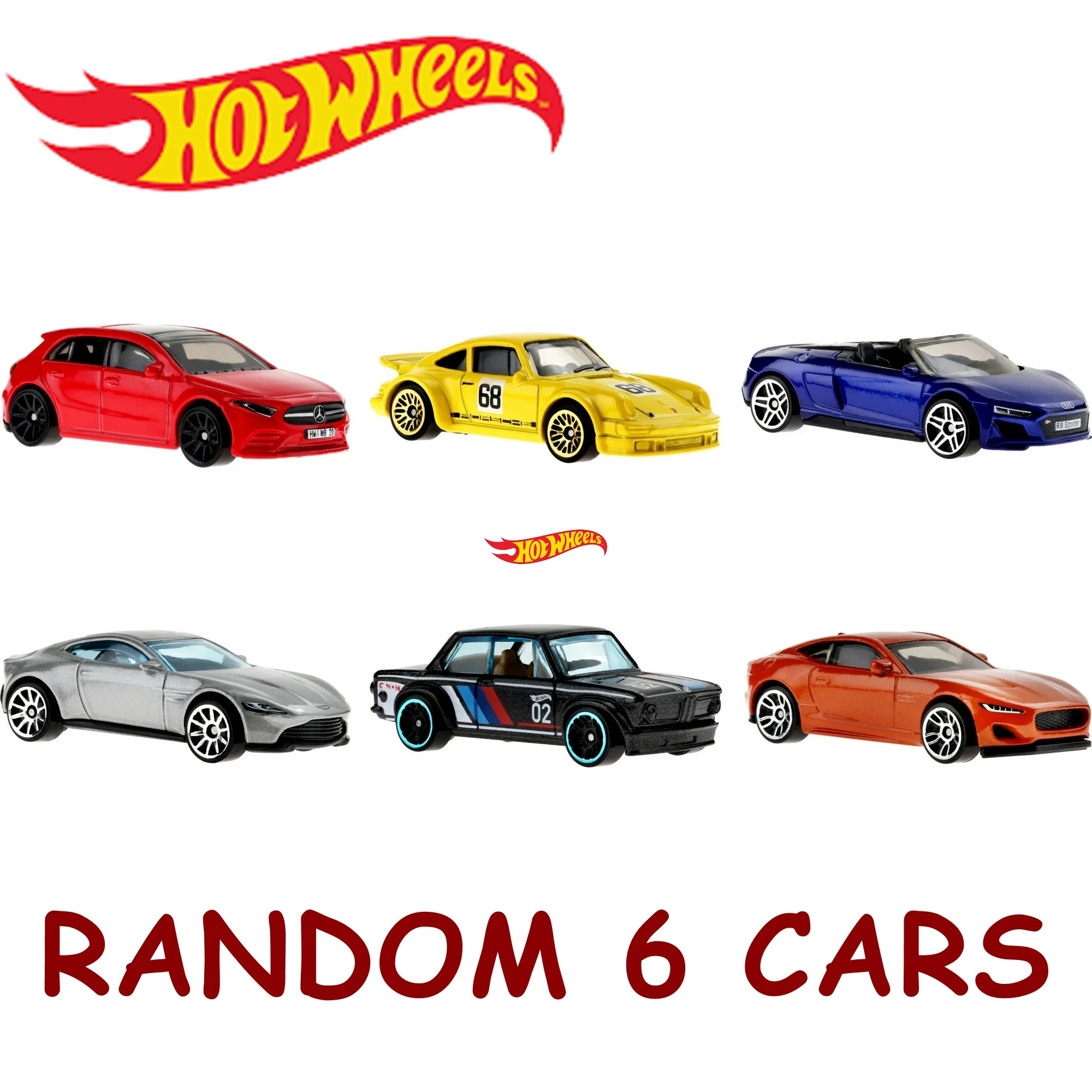 6pack Hot Wheels C4982 Mini Sports Model Car Toy for Boys Original Birthday Hotwheel Xmas Gift 1/64 Diecasts & Toy Vehicles