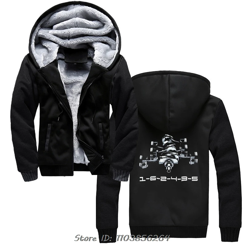 German Boxer Flat Six Engine 1 6 2 4 3 5 Cylinder Firing Order zip up Hoodie Men's Winter coats Streetwear Cotton Hoody jacket