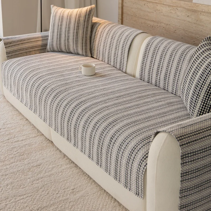 Soft Chenille Sofa Cushions Seat Cover Living Room Decor Woven Texture Warm Home Textile Non-Slip Furniture Pads Couch Slipcover