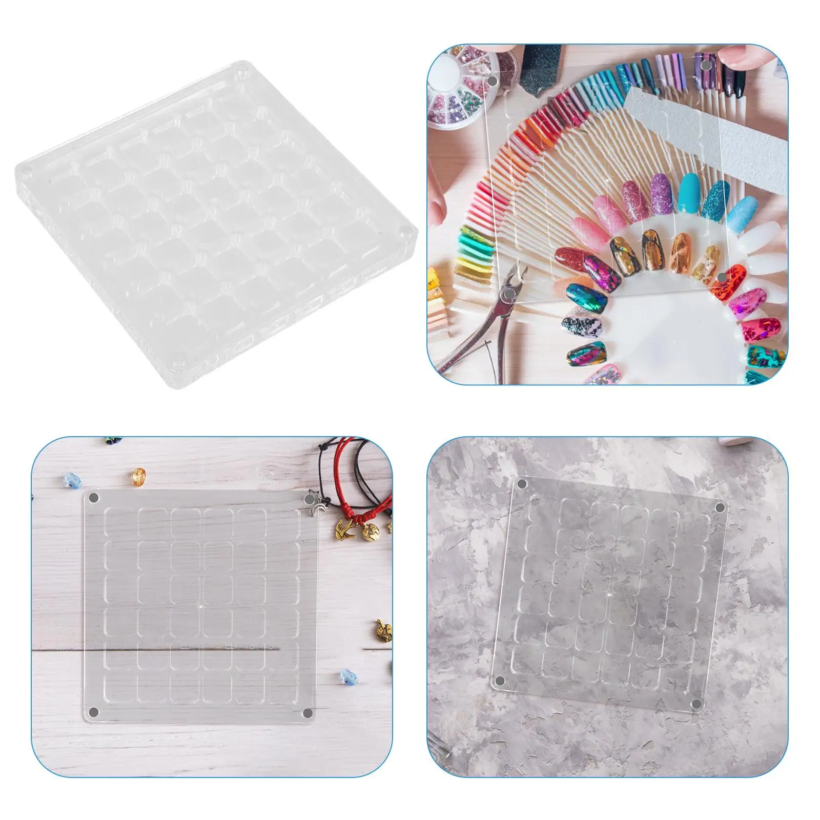 Acrylic Drill Box Rhinestone Storage Craft Organizers Jewelry Display Case Beads Storage Box Seashell Display Case Acrylic Boxes