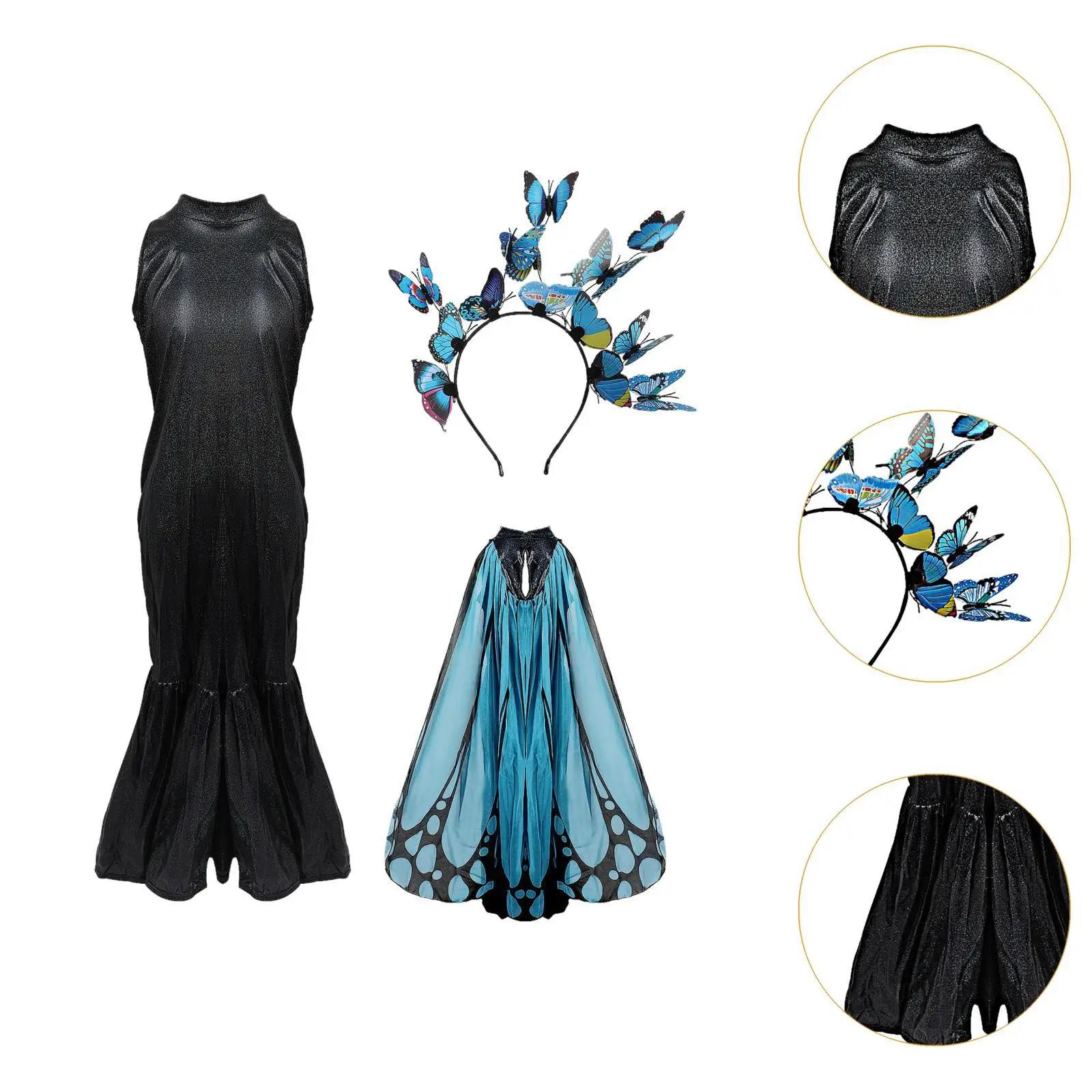 Kinderkostüm Cosplay Geburtstagsgeschenk Kleid Flügelumhang für Kinder Mädchen Jungen