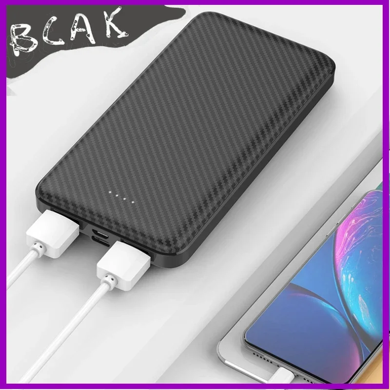 Quality 20000mAh Mobile Power Supply Large Capacity Fiber Texture Shell Design Light and Easy To Carry Dual Input BCAK