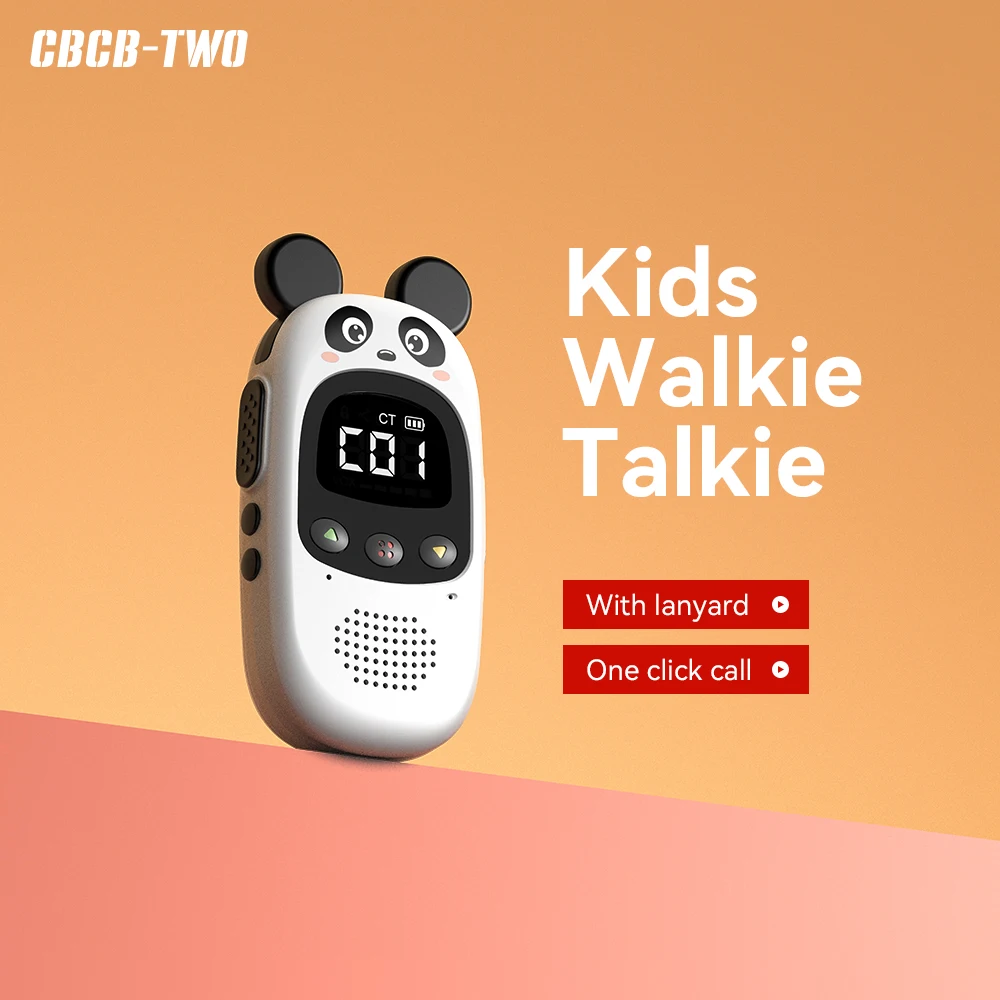 Getien Walkie Talkie Kids 1/2Pcs Children Walkie-Talkies Gift for Kid Cute Portable Toy Rabbit Outdoor Long Range Wireless 3KM