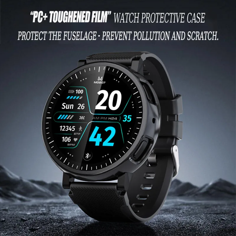 New PC/TPU Case Protective Shell for Amazfit Active Max High Definition Glass for Amazfit Active Max Anti-fall Protective Shell
