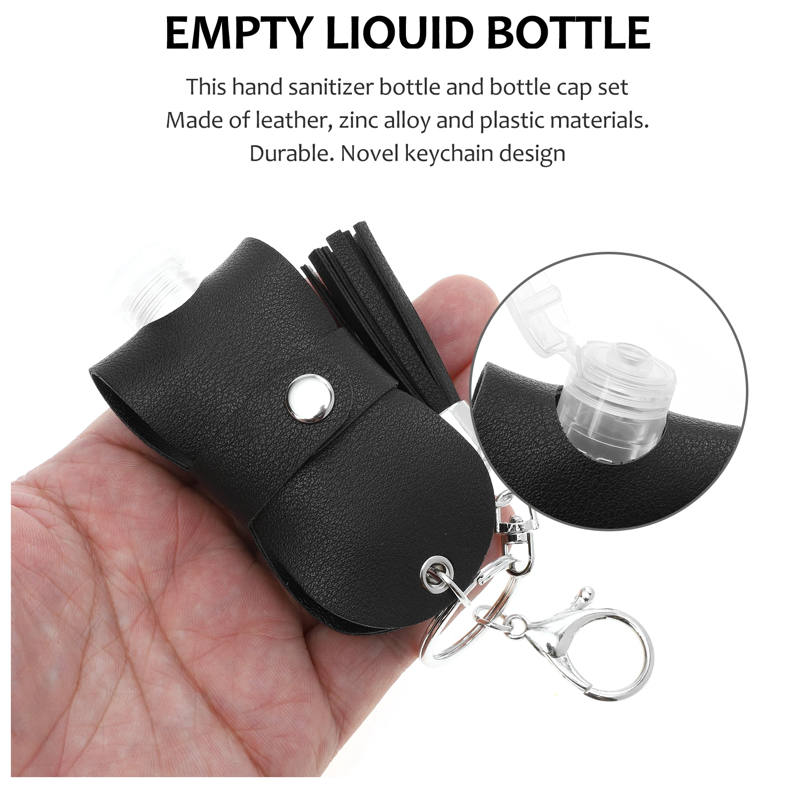 

Perfume Bottle Keychain Travel Hand Holder Mini Portable Plastic Toiletry Bottles Leakproof Cap Key Ring For Essential