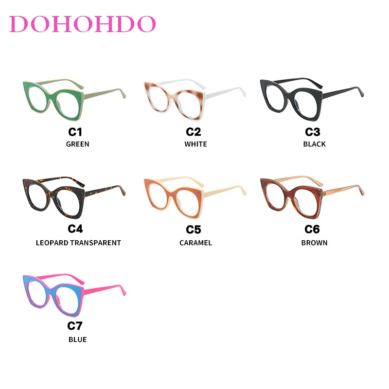 Fashion Assorted Colors Big Cat Eye Blue Light Blocking Glasses Luxury Brand Women Men Play Computer Optical Eyeglasses Lentes - view 6