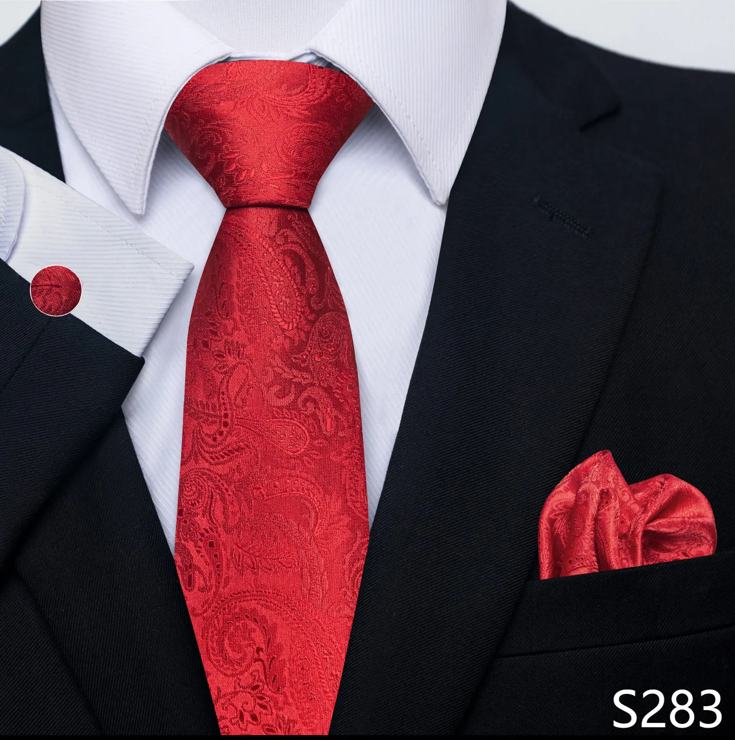 Neue Stil Mode Marke Krawatte Für Männer Grün Floral Krawatte Einstecktücher Manschettenknöpfe Set Krawatte Anzug Zubehör Fit Formale Party – Detail 36