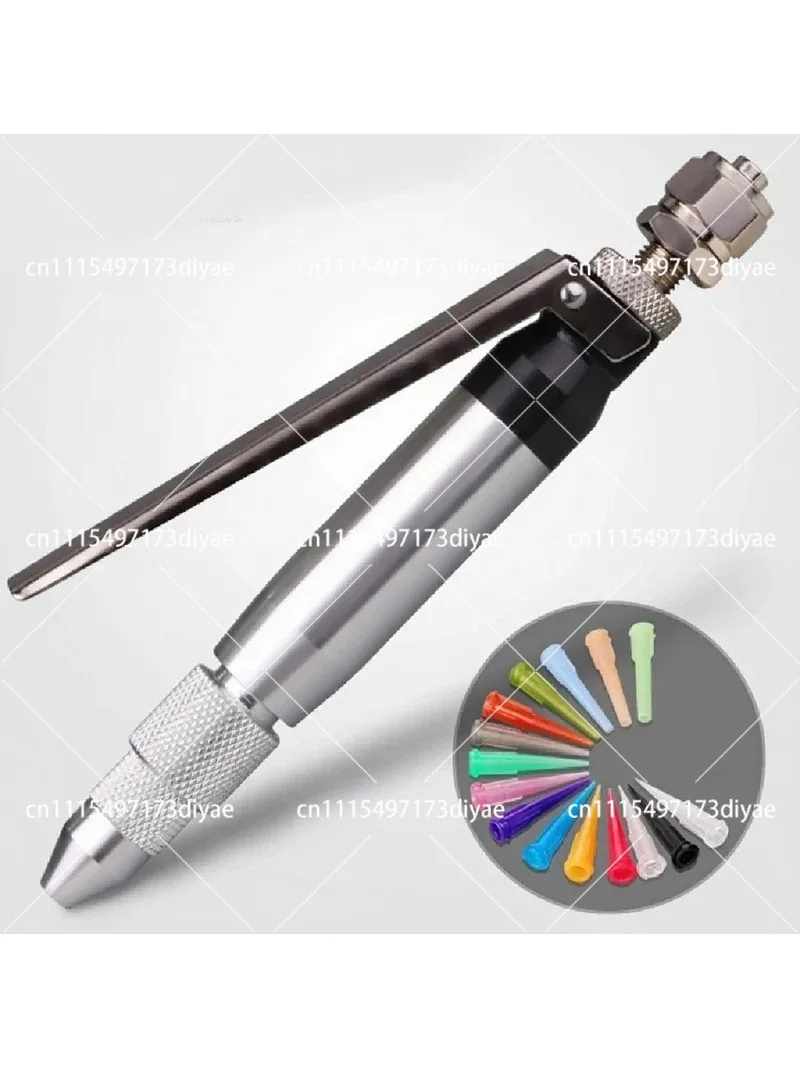 Pneumatic Dispensing Pen Small Flow Dispensing Valve Gun with Needle Precision Adhesive Applicator Tool