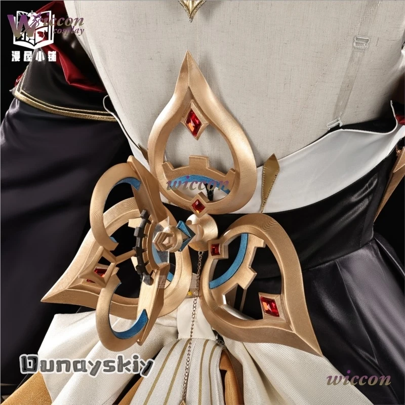 جينشين إمباكت ساندرون أزياء تنكرية شعر مستعار ماريونيت فستان موحد أحذية أحد عشر فاتوي هاربينجرز للهالوين {آنا تشانغ على الإنترنت}