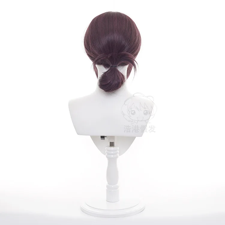 Anime Chainsaw Man Cosplay Wig For Woman Reze Dark Purple Hair With Long Bangs Comic-con Stage Dress Up Wigs Costume Accessories