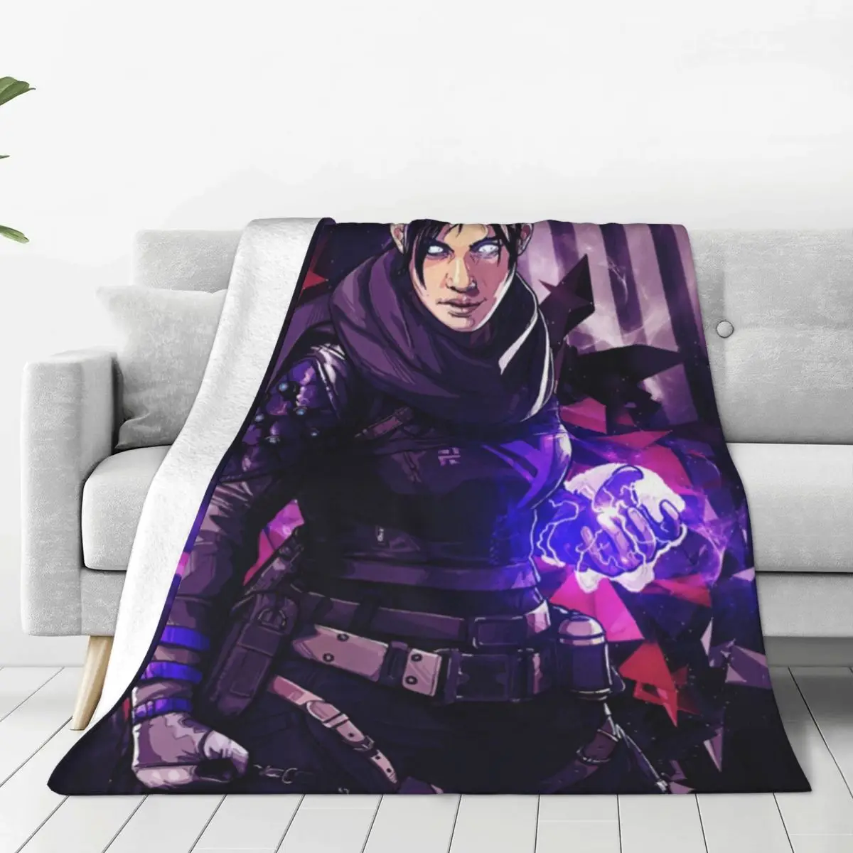 Wraith Apex Legends Blanket Cover Fleece Pathfinder Bangalore 80s Game Soft Throw Blanket for Bedroom Sofa Bedspread