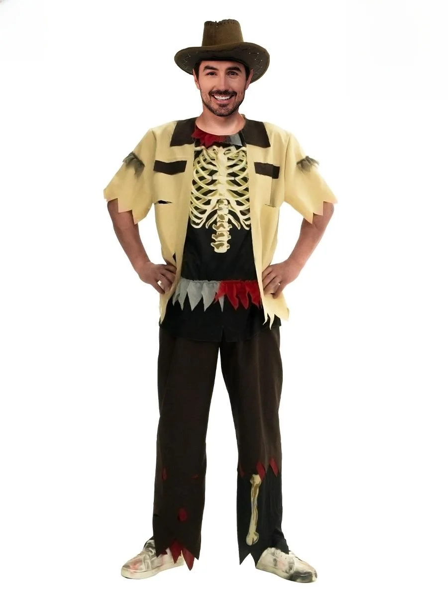 أزياء رعاة البقر للأطفال كبيرة الحجم من loween ملابس لعب الأدوار ملابس الوالدين والطفل كوس مادة البولي يوريثان عبر الحدود