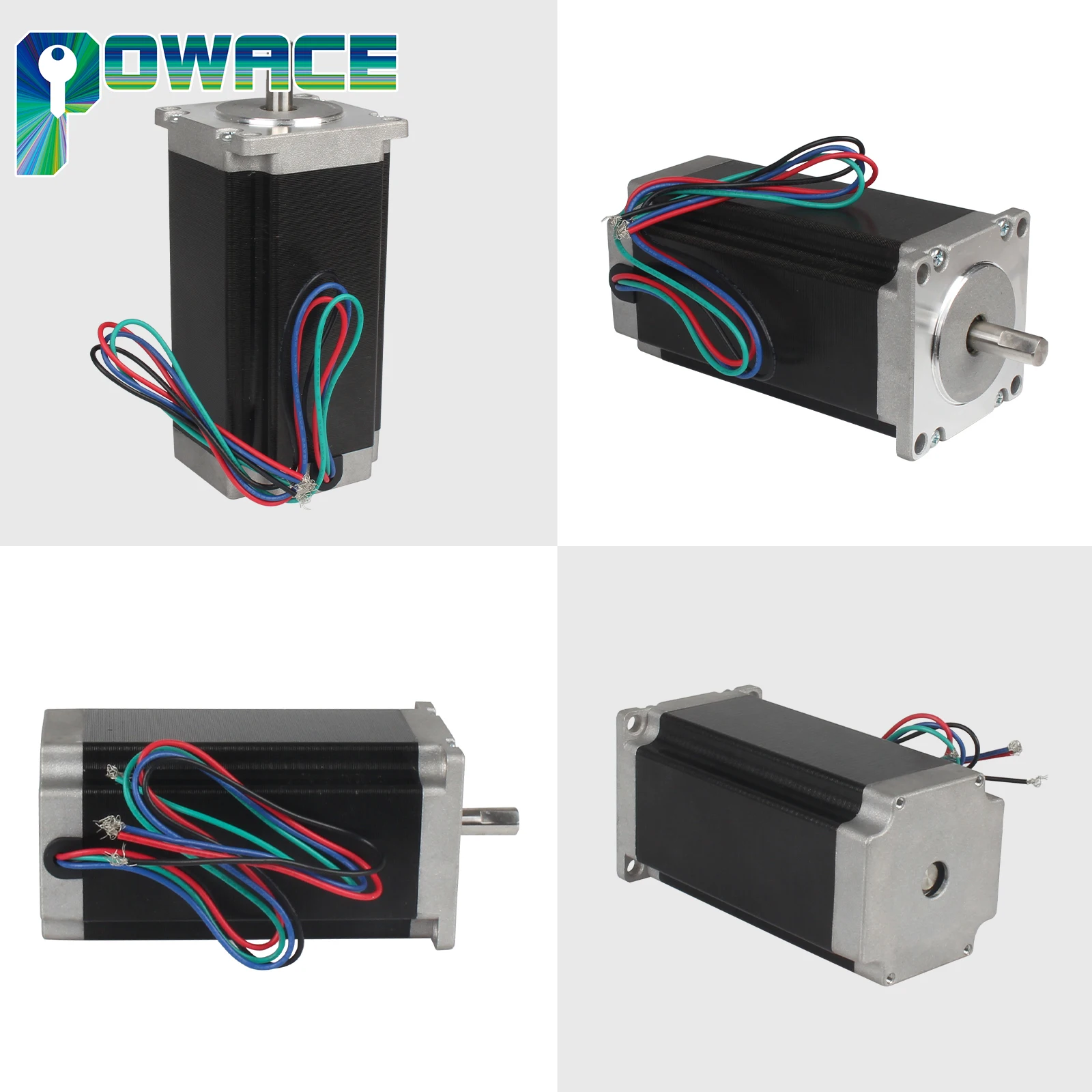 Nema23 Stepper 57mm Motor Stepper 2 fase 4-timah 2,8n. m 4,2a 112mm panjang untuk peralatan Monitor Printer 3D CNC