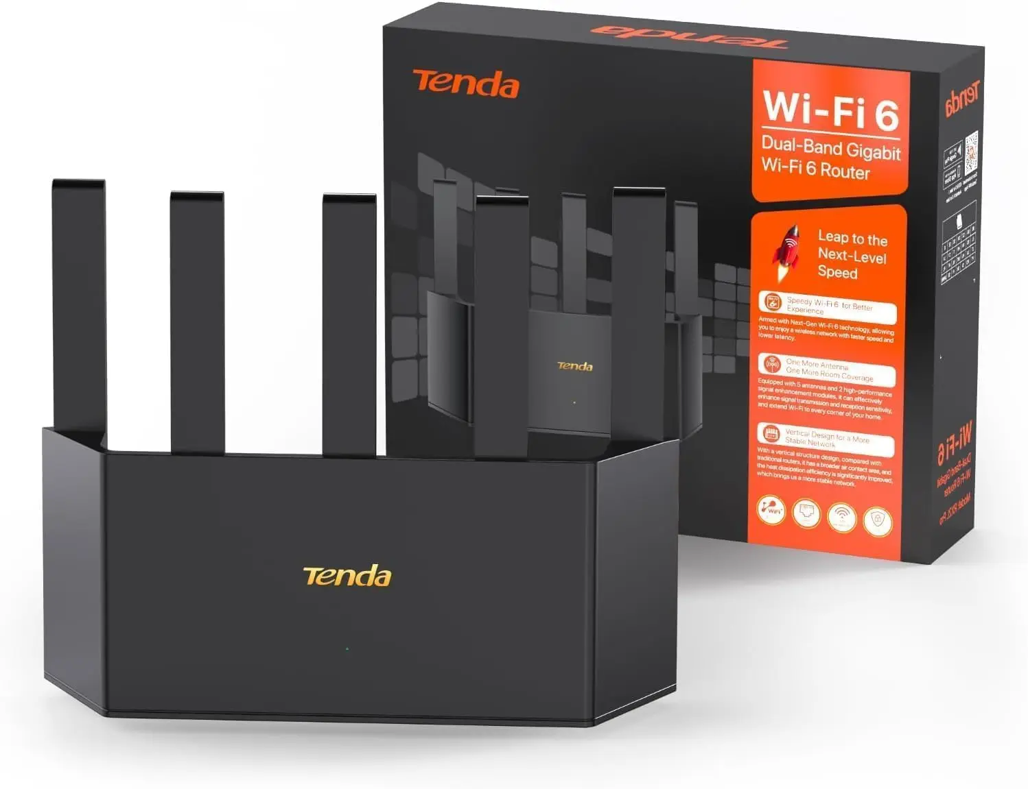Tenda AX1500 WiFi 6 Router TX2L Pro- Smart Dual Band Gigabit WiFi Routers for Home, Long Range Coverage, VPN Support, WPA3
