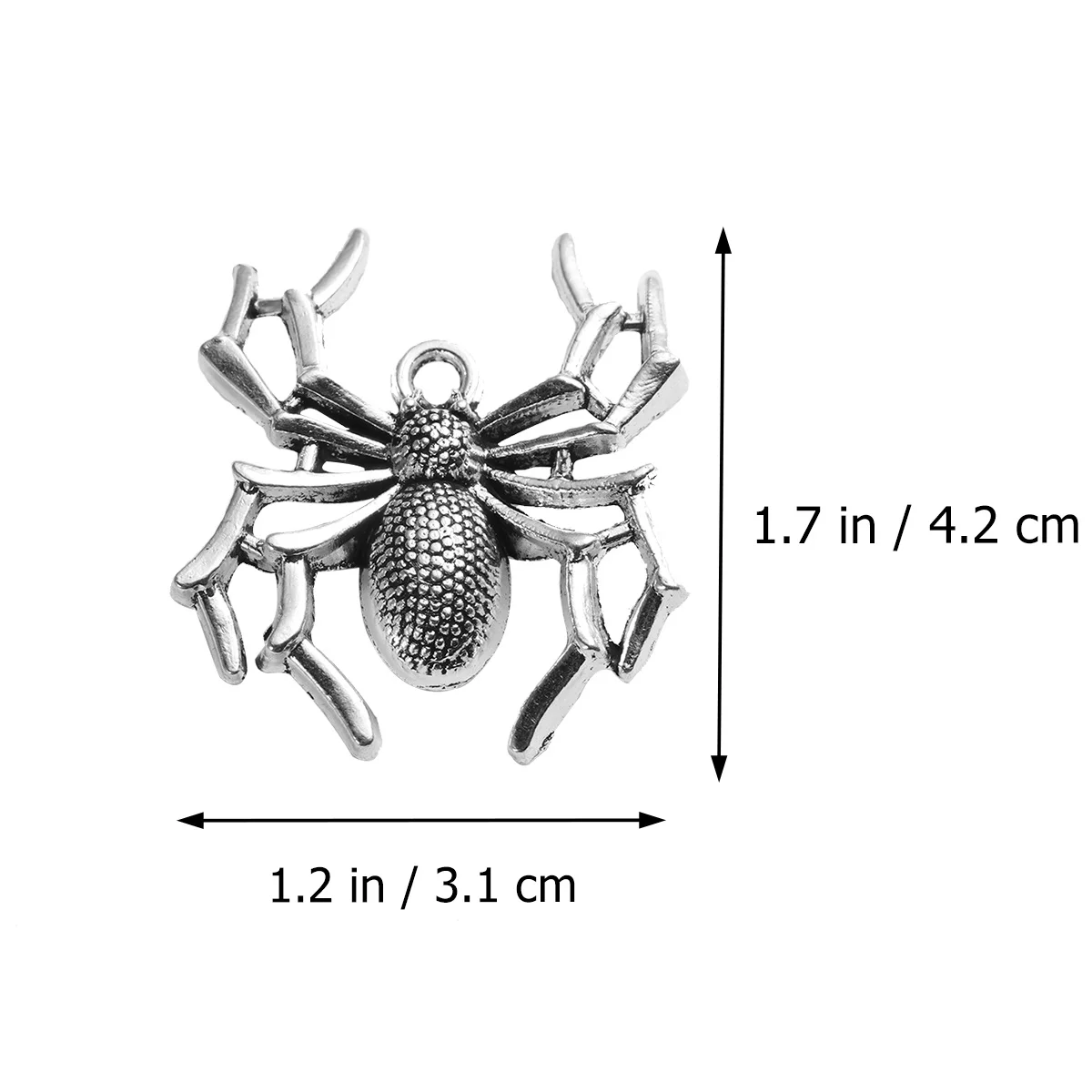 

20Pcs Alloy Spider Pendant Charms Durable Fine Workmanship DIY Necklace Bracelet Keychain Halloween Carnival Jewelry Making