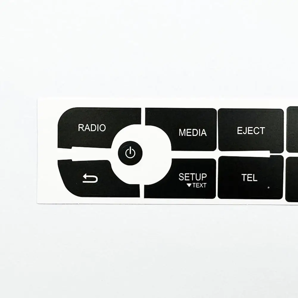Carro cd rádio botão de áudio reparação decalques automóveis adesivo para renault megane master scenic 3 150x50mm lhd veículos adesivos ferramentas