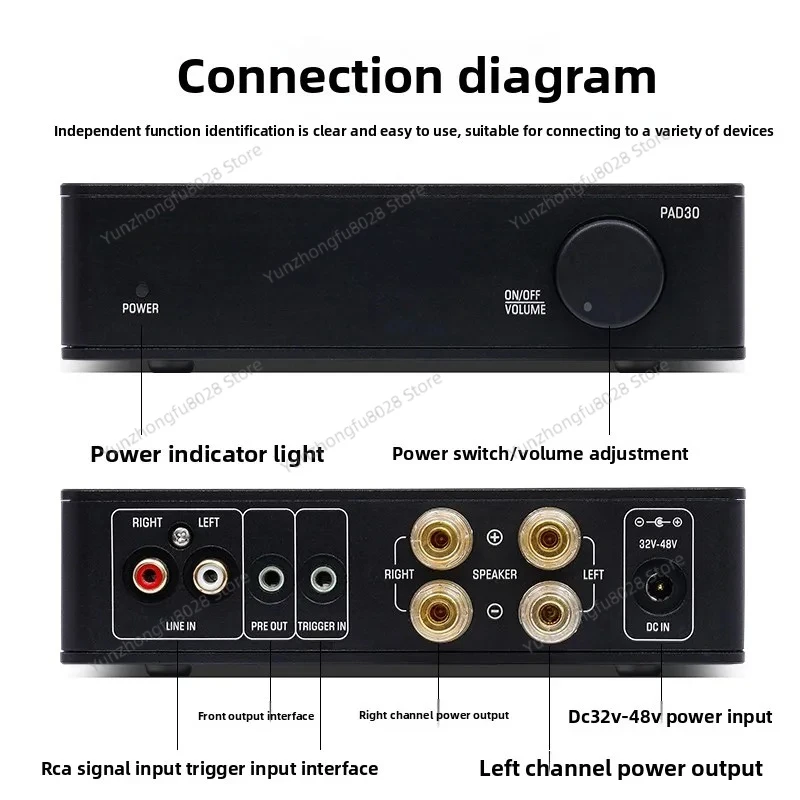 Small Household Fever Level Digital Power Amplifier TPA3255 Dual-core Power Amplifier PAD-30
