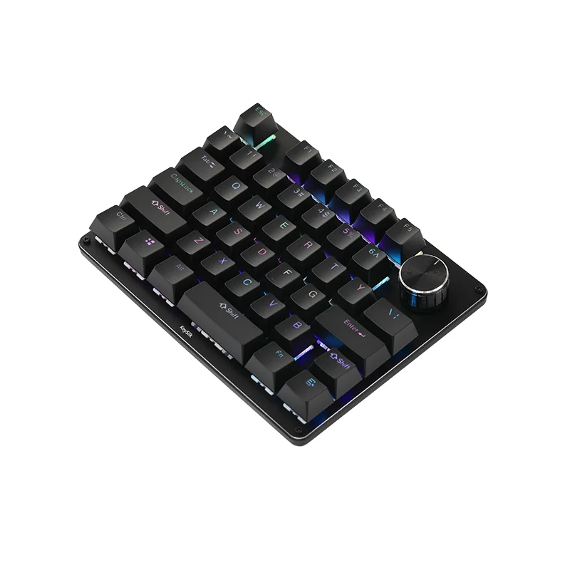 Multi-functional custom keyboard, fully programmable keys, shortcut macro keyboard for office and gaming