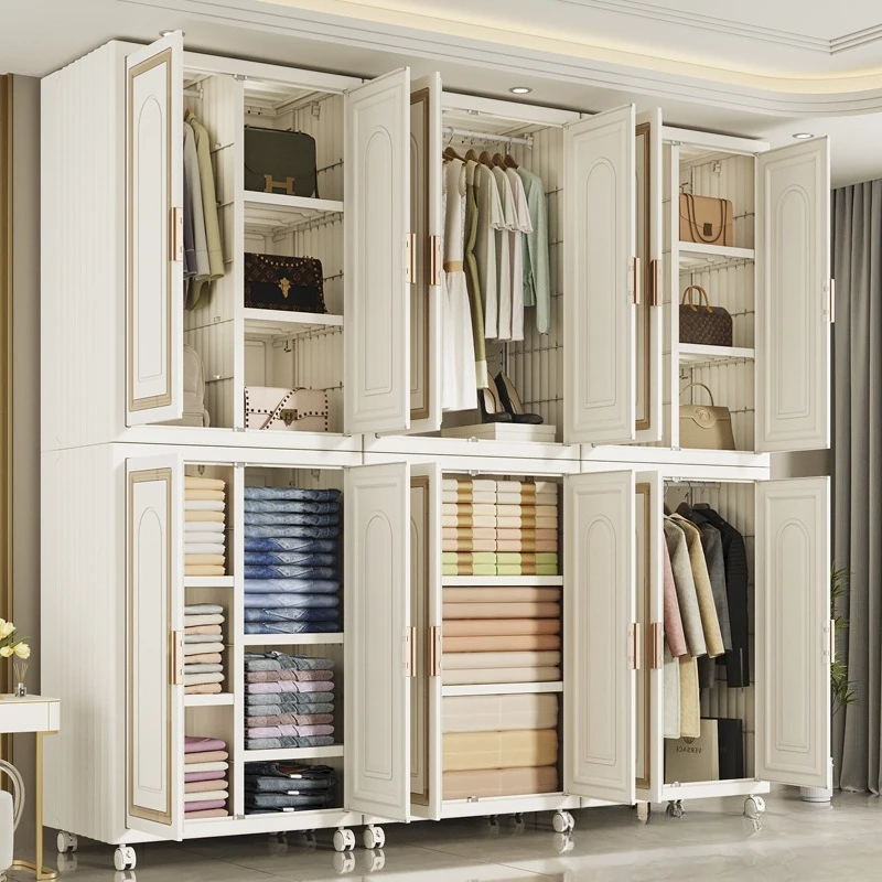 Large adult wardrobe, thickened storage cabinet, foldable home bedroom baby wardrobe, multi-layer toy storage cabinet