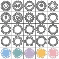 20 Styles Can Choose Doily Circle Metal Cutting Dies Stencils for DIY Scrapbooking Album Decorative DIY Paper Cards Making Craft