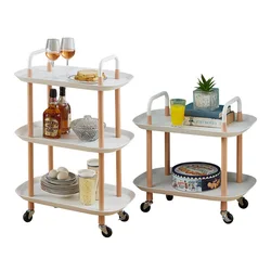 Kitchen 2-3layer Storage Rack Square Cart Simple Multi-function Tray Storage rack bathroom Mobile Living Room Home Accessories