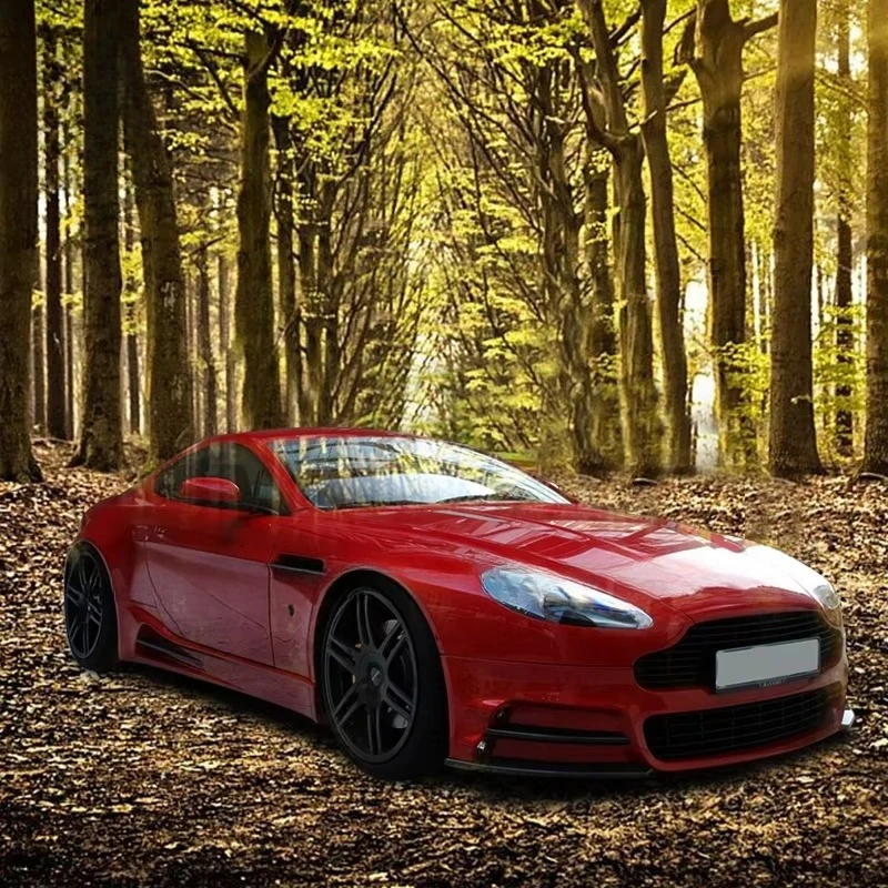 MSY Style Carbon Fiber Side Skirts Rear Diffuser Car Bumper Body Kit for Aston Martin Vantage V8 Bodykit