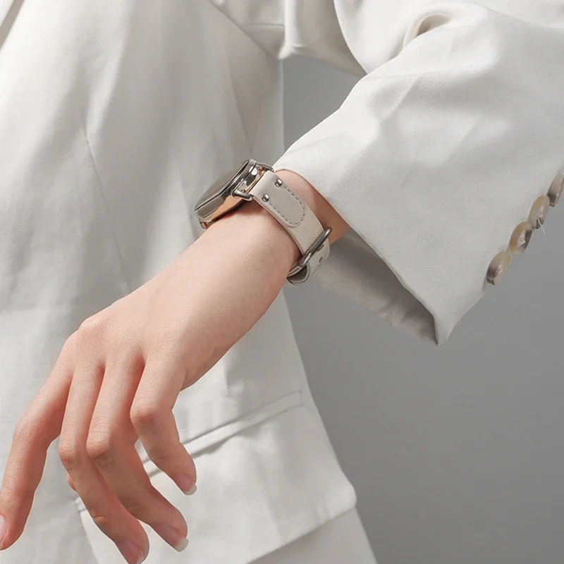 حزام نايلون أصلي لشريط Mi 8 ، سوار سوار سوار ساعة بديل جديلة من الجلد ، Mi Band Correa Miband 8