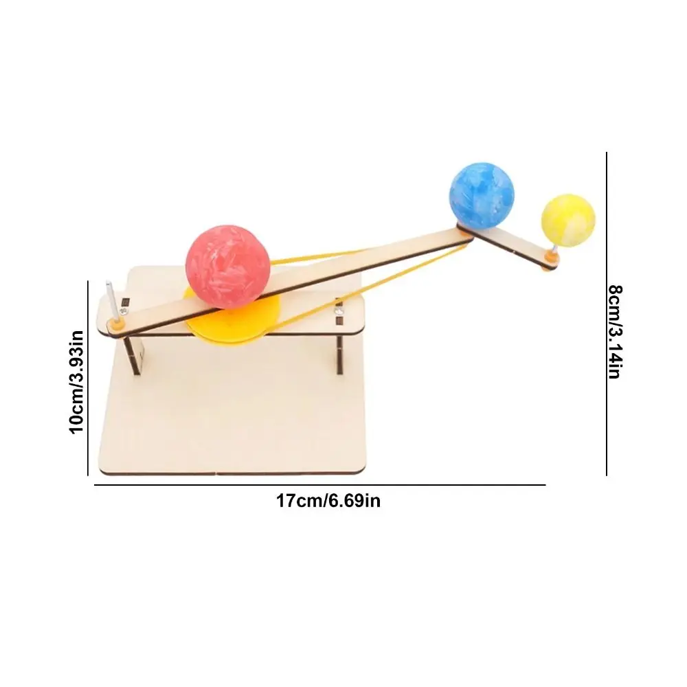 Experimento de juguete educativo, modelo de sol, tierra, Luna, juegos de montaje Manual, sistema Solar de madera, sol, tierra, Luna, planeta