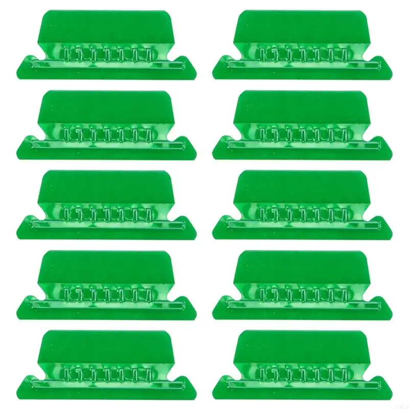 G8TA 10pcs Pestañas carpetas plástico transparentes e inserta 2 pulgadas pestaña índice carpeta colgación para