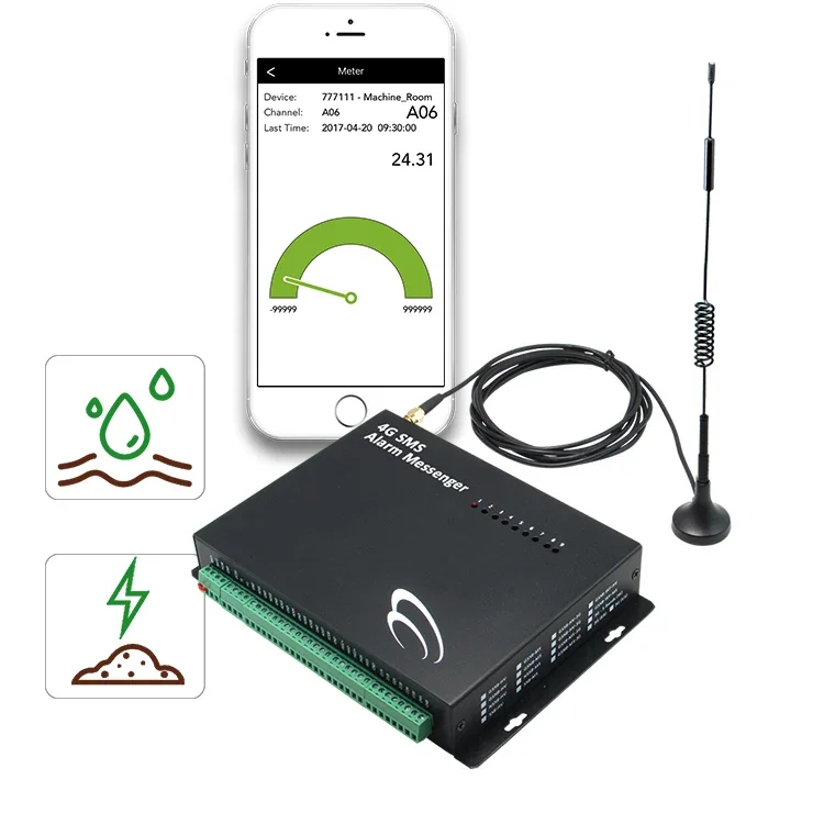 4g SMS temperature humidity controller welding data logger wireless