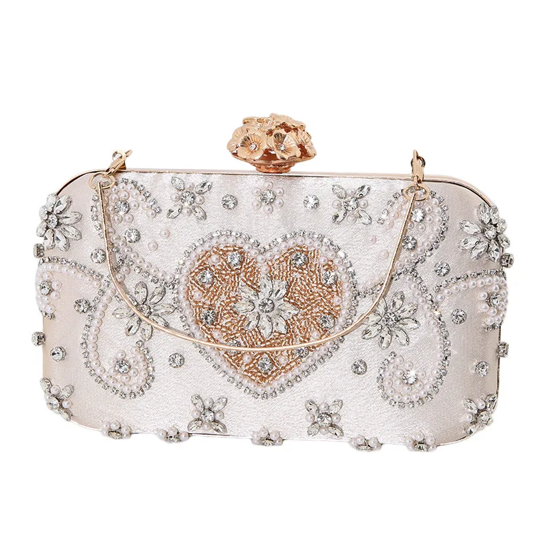 Deluxe Evening Party Handbag Pearl Bride Wedding Handbag Handbag Banquet Fashion Evening Party Bag Dress Bag Free Delivery