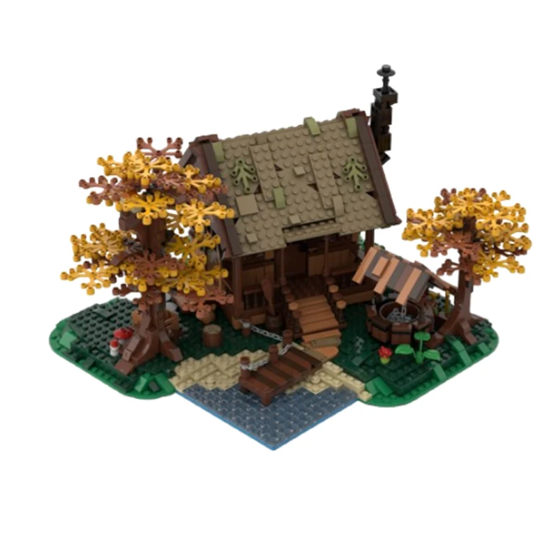 Pequena Partícula Série Arquitetura Medieval, Assembleia Casa Família Puzzle, Modelo Toy DIY, Presente Ornamento, Spot MOC-64694