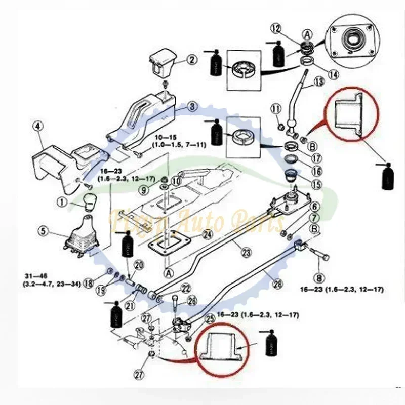 New Gearbox Manual Shift Bushing Transmission Shift Lever Bush B001-46-062 For Mazda 323 MX3  MX-3/MX-6 MX6 B00146062