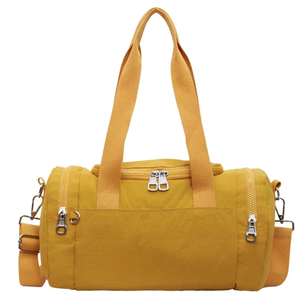

Nylon Travel Duffel Bag Portable Wet Dry Separation Women's Fitness Handbag Durable Multi Pocket Shoulder Bag Sports Accessories
