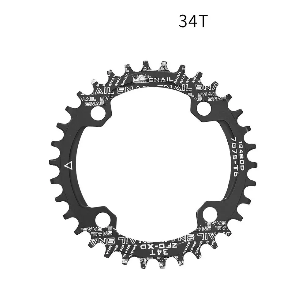 104BCD Bicycle Chainwheel 32T 34T 36T 38T Support 7-12 Speed System Single Chainring Round Disc Aluminum Alloy Crankset