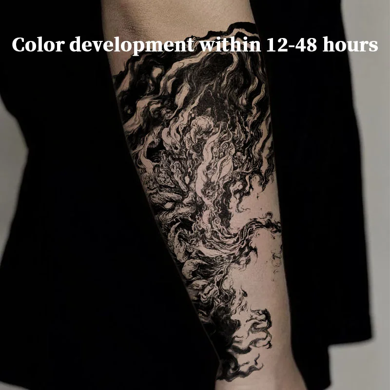 Temporary Tattoos Ink Wash Flame Beast Cloud Herbal Juice Tattoo Sticker Fake Tatuaje Novelty in Toys for the Best Adolescents