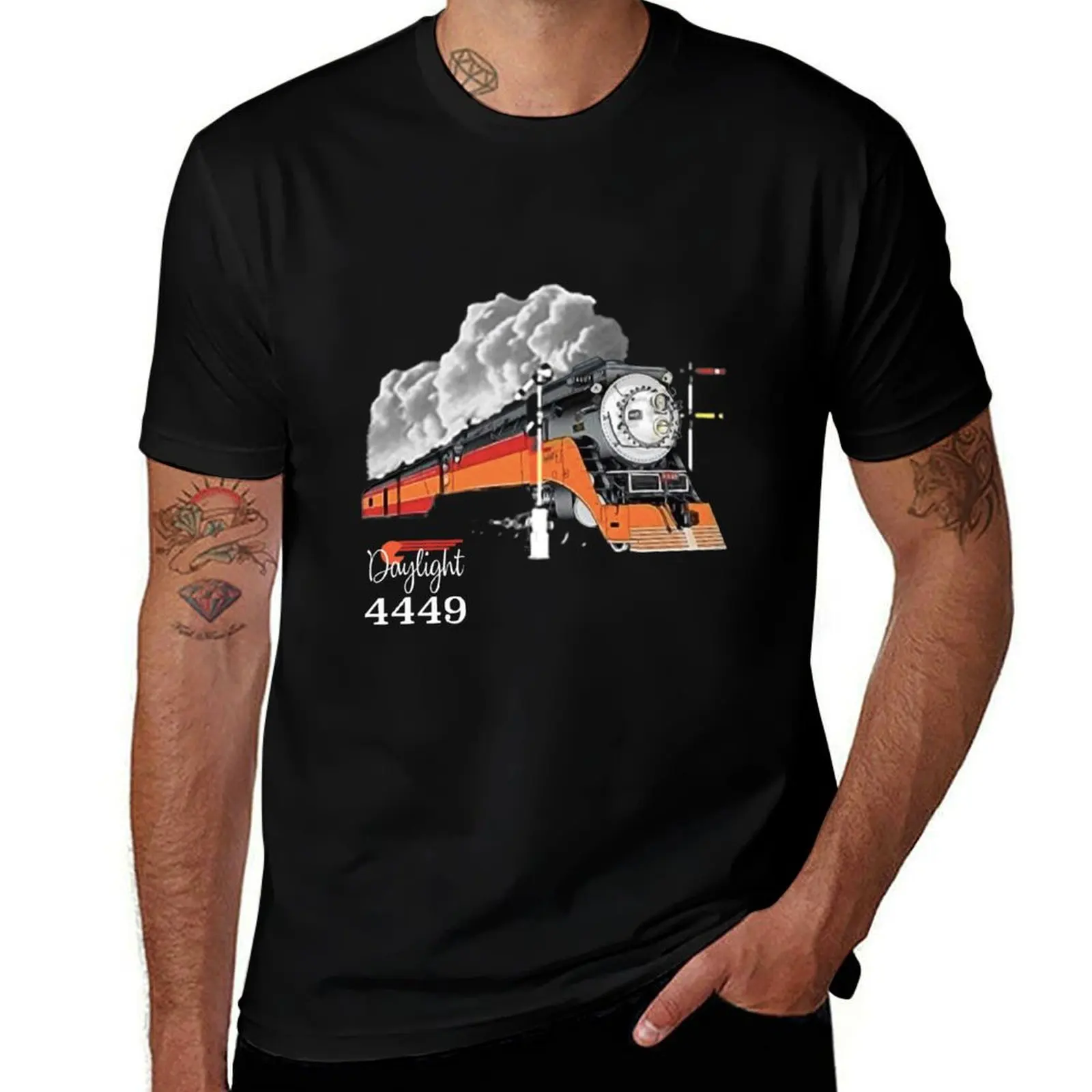 Southern Pacific SP Daylight 4449 Authentic T-Shirt Quick Dry Training Short Sleeve Tee T-Shirt