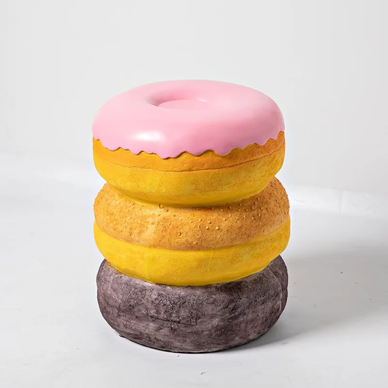 Cone ice cream stool, shoe changing stool, donut pineapple stool, American retro home decoration ornament, gift
