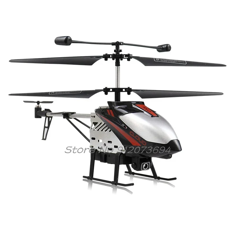 WIFI 4K Mini Alloy Remote Control Drone 2.4G 4 Channels Real Time Transmission Air Pressure Hover Cool Light RC Drone Helicopter
