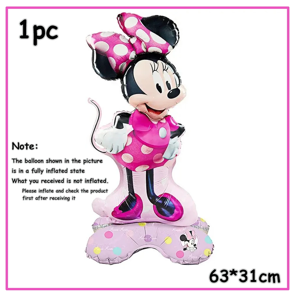 Disney Minnie Mouse Birthday Party Decoration Pink Minnie Paper Cups Plates Napkin Tablecloth Tableware Balloosn Baby Shower Kid