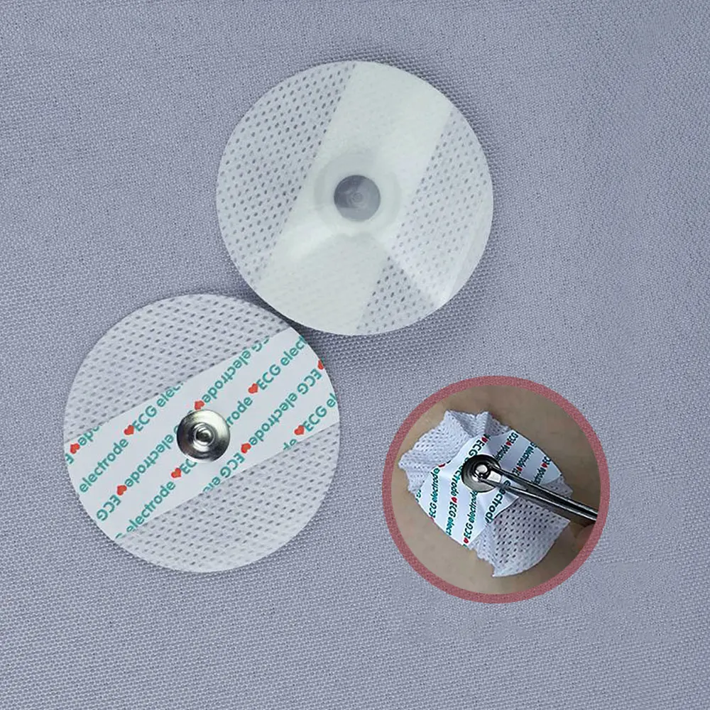 50-500pcs Non-woven ECG Electrode Pads Electrode Patch EKG Accessories Medical Disposable  ECG Snap on Electrodes Stickers