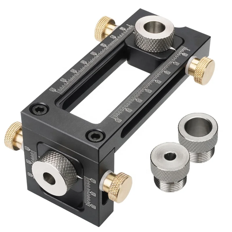 

2 in 1 Adjustable Woodworking Kit Screw Clamp Cross Pin Clamp DIY Positioning Pin Drill Bit Guide Drilling Machine