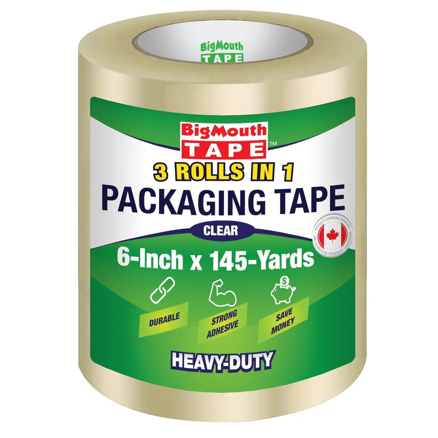 

Heavy Duty Clear Packaging Tape, 6-inch x 145 Yards (435ft), Designed for Packing, Shipping and Mailing, Strong and Dura