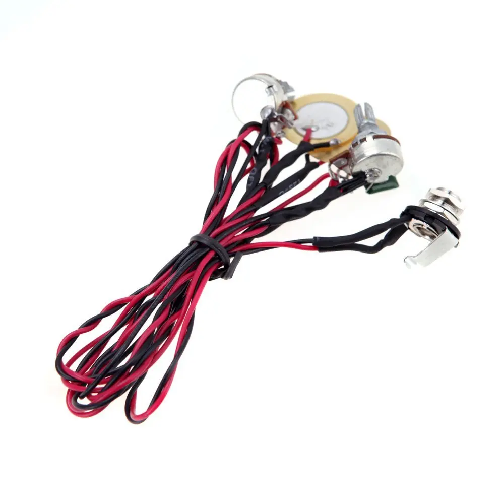 Dual Piezo Pickup Pick-up 6.35mm Jack with Volume Tone Control for Acoustic Guitar Ukulele