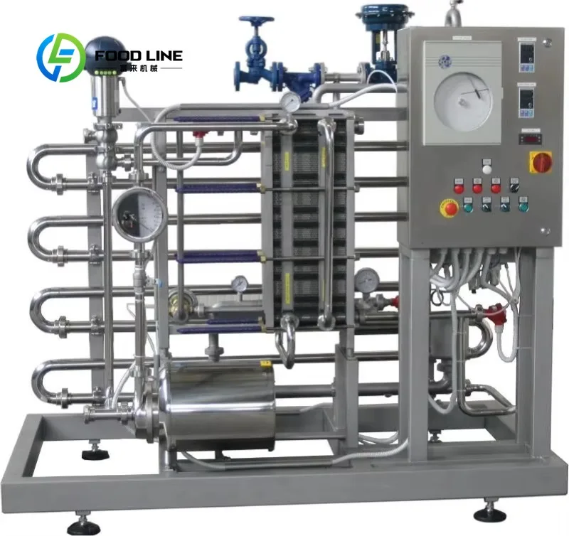 Customized size Continuous electric 1000 liters milk sterilizer pasteurizer