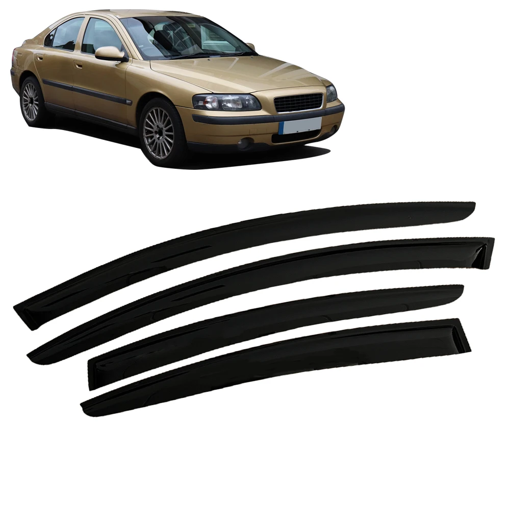 Window Visor for Volvo S60 2000 2001 2002 2003 2004 2005 2006 2007 2008 2009 2010 2011 Wind Deflectors Rain Guards Door Visor